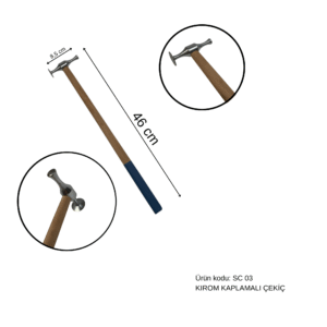 46 cm Krom Kaplamalı Boyasız Göçük Düzeltme Çekici