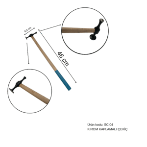 46 cm Krom Kaplamalı Boyasız Göçük Düzeltme Çekici