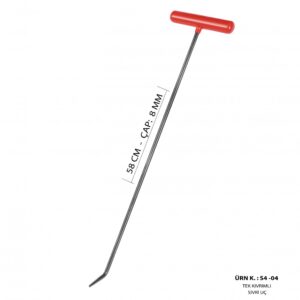 58 cm 8 mm Çap Tek Kıvrımlı Sivri Uçlu Çubuk - S4-04