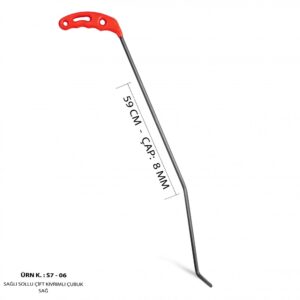 59 cm 8 mm Çap Sağlı Sollu Çift Kıvrımlı Sağ Çubuk - S7-05