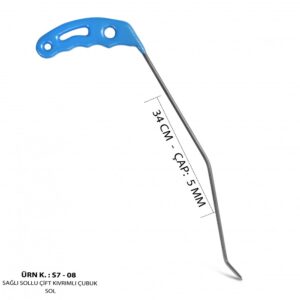 34 cm 5 mm Çap Sağlı Sollu Çift Kıvrımlı Sol Çubuk - S7-08